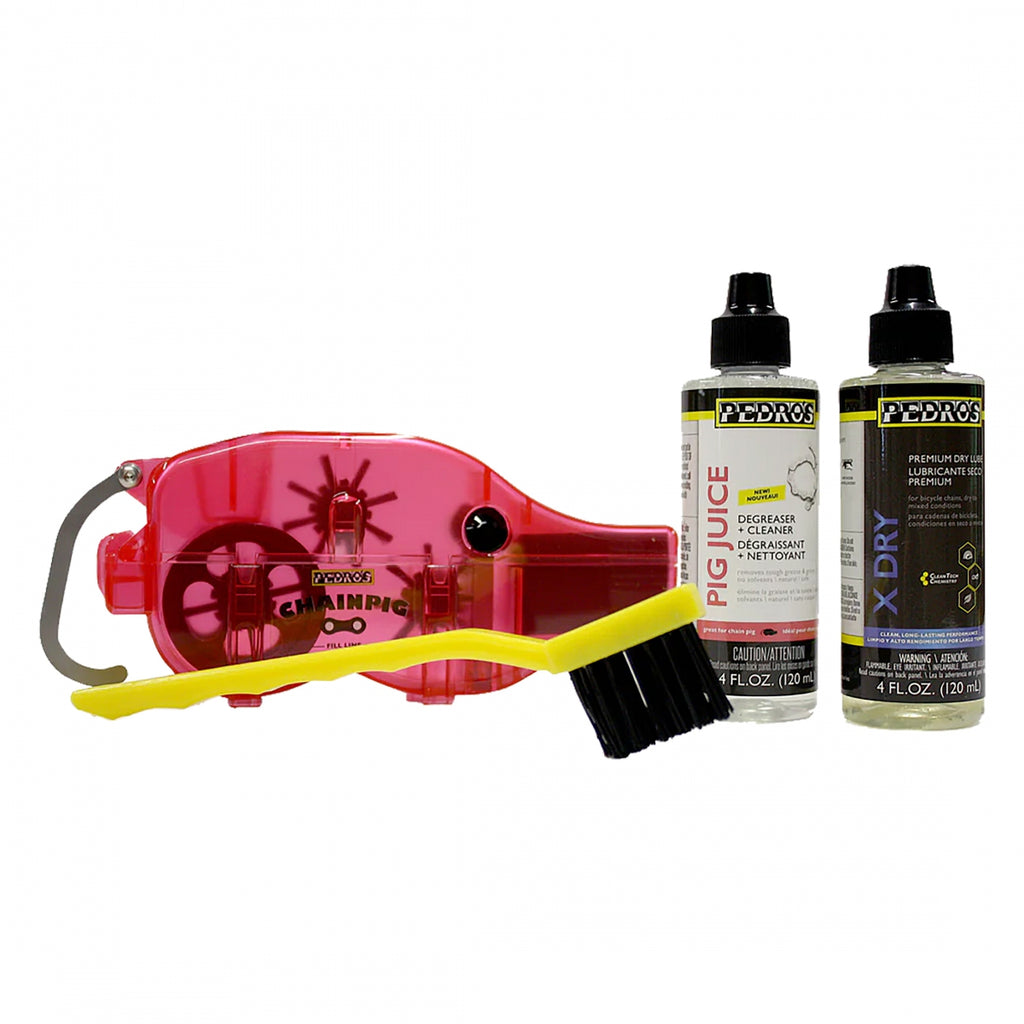CHAIN CLEANER PEDROS PIG II KIT w/DEGREASER+LUBE
