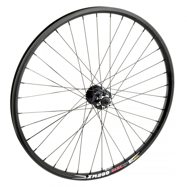 FRONT 26x1.5 559x21 WEI XM280 DISC BLACK 36 WHEEL MASTER MT2000 6B QR BLACK 100mm 14gBK