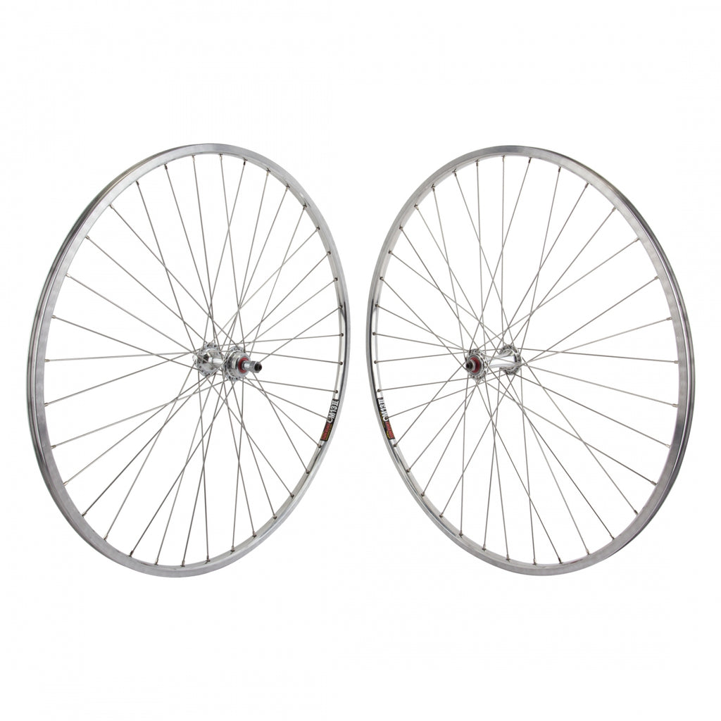 PAIR 27x1 630x13 SUN M13 SILVER 36 ORIGIN 8 RD2100 FW 5/6/7so QR SEAL SILVER 126mm DTI2.0SL