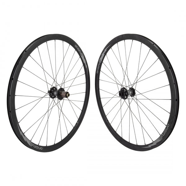 PAIR 700 622x21 ORIGIN 8 BOLT ALLOY GRAVEL 30mm TBLS DISC BLACK 28 ORIGIN 8 CX/GX1110 ELITE 8-11sCAS 6B 15mm 12mm SEAL BLACK 142mm DT2.0/1.8BK