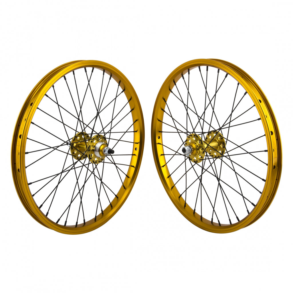 PAIR 20x1.75 406x24 SE BIKES GOLD 36 SE BIKES 1s FW SEAL 3/8 GOLD 110mm DTI2.0BK