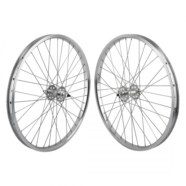 PAIR 24x1.75 507x24 SE BIKES SILVER 36 SE BIKES 1s FW SEAL 3/8 SILVER 110mm DTI2.0SL