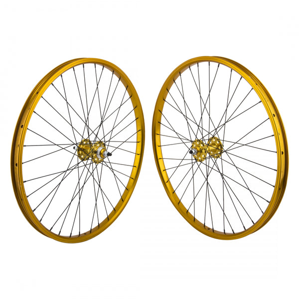 PAIR 26x1.75 559x24 SE BIKES GOLD 36 SE BIKES 1s FW SEAL 3/8 GOLD 110mm DTI2.0BK