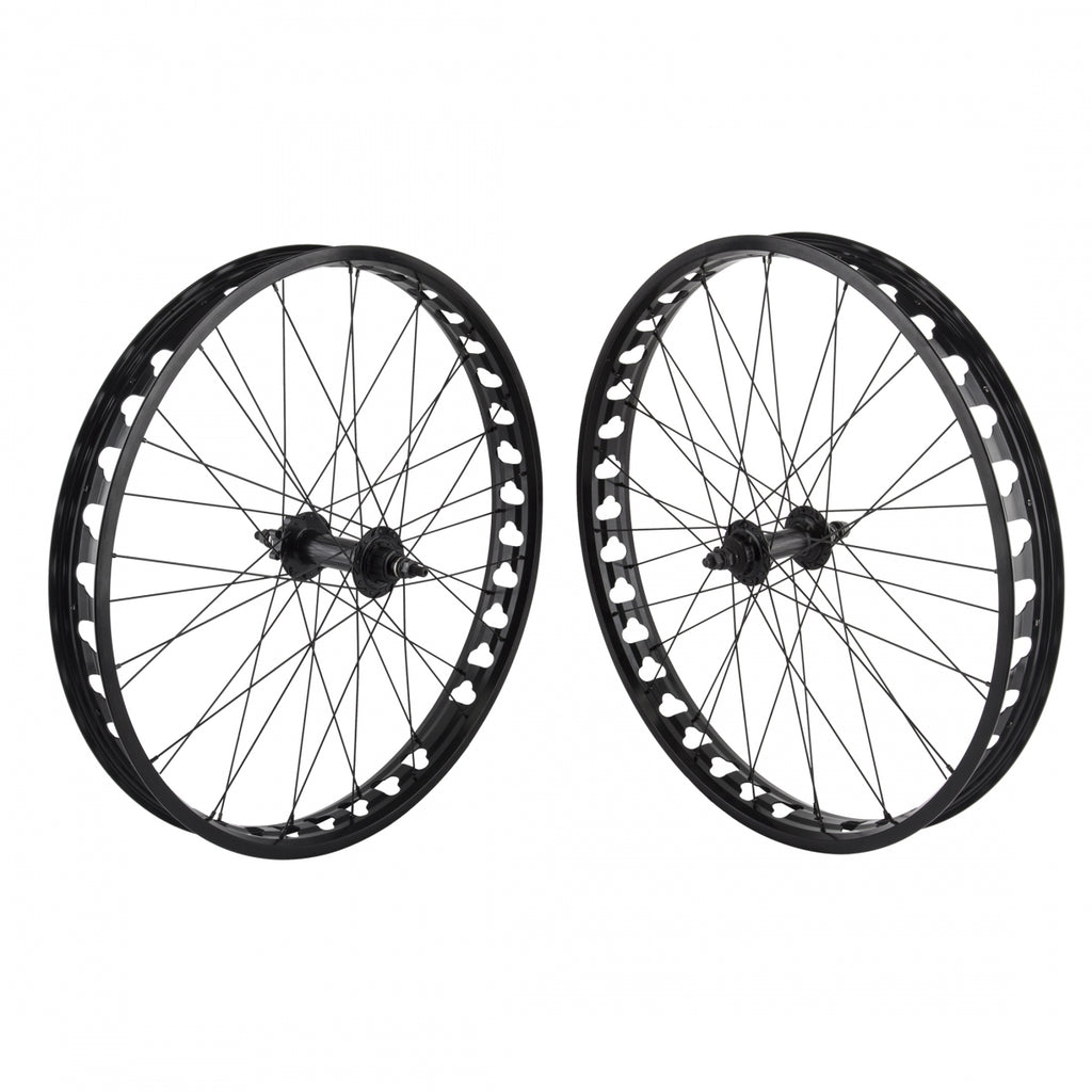 PAIR 26x4 559x60 SE BIKES BLACK 36 SE BIKES NON-DISC(FT) 6 BOLT(RR) 1sCAS 3/8 BLACK 135F/170Rmm DTI2.0BK