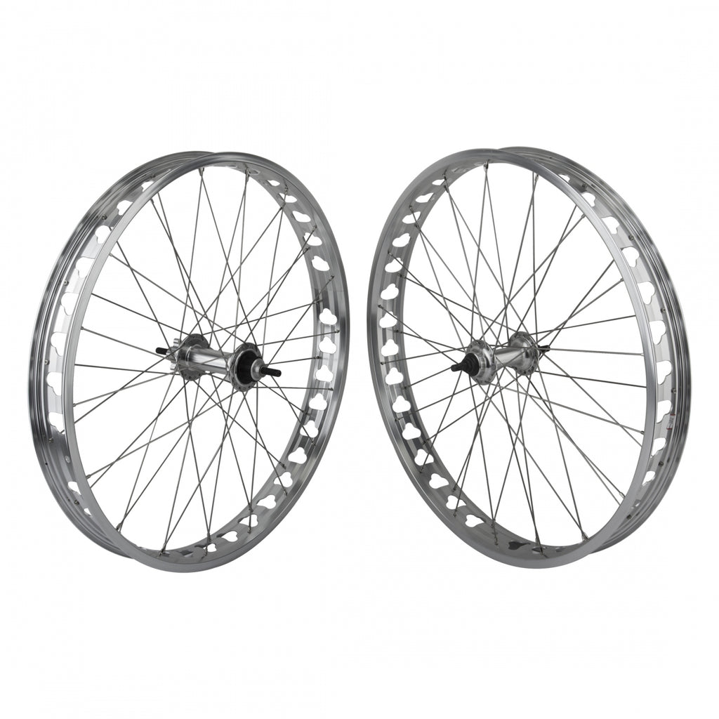 PAIR 26x4 559x60 SE BIKES SILVER 36 SE BIKES NON-DISC(FT) 6 BOLT(RR) 1sCAS 3/8 SILVER 135F/170Rmm DTI2.0SL
