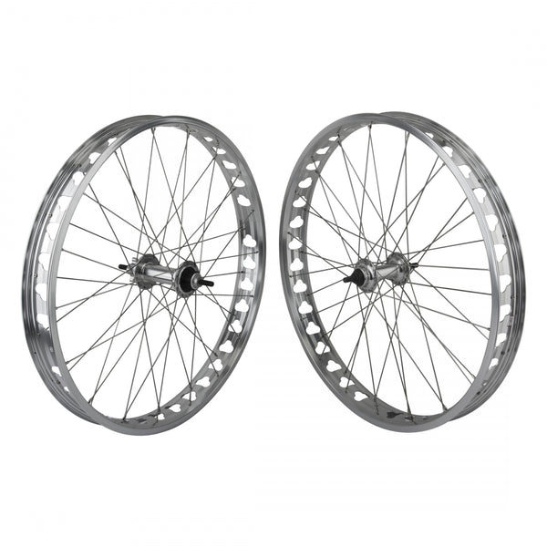 PAIR 26x4 559x60 SE BIKES SILVER 36 SE BIKES NON-DISC(FT) 6 BOLT(RR) 1sCAS 3/8 SILVER 135F/170Rmm DTI2.0SL