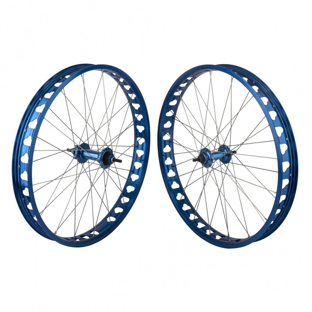 PAIR 26x4 559x60 SE BIKES BLUE 36 SE BIKES NON-DISC(FT) 6 BOLT(RR) 1sCAS 3/8 BLUE 135F/170Rmm DTI2.0SL