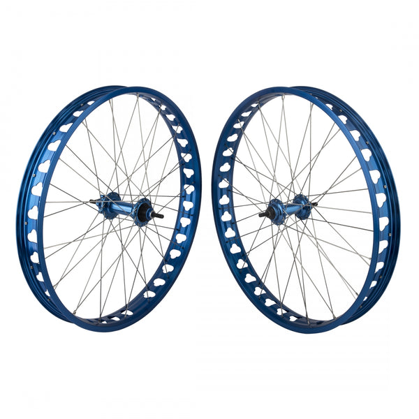 PAIR 26x4 559x60 SE BIKES BLUE 36 SE BIKES NON-DISC(FT) 6 BOLT(RR) 1sCAS 3/8 BLUE 135F/170Rmm DTI2.0SL