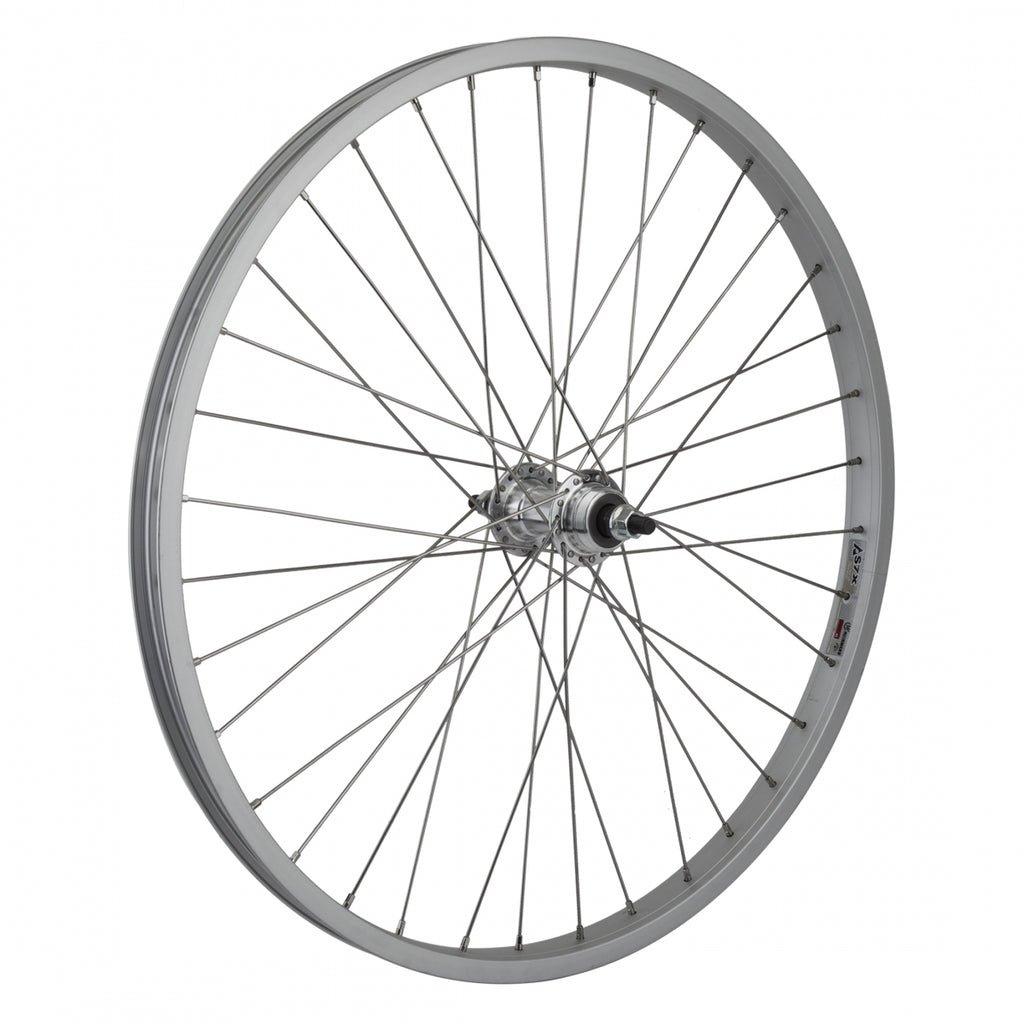 REAR 24x1.75 507x25 ALLOY SILVER 36 WHEEL MASTER AB1000 1sp FW 3/8 BO SILVER 110mm SS2.0SL