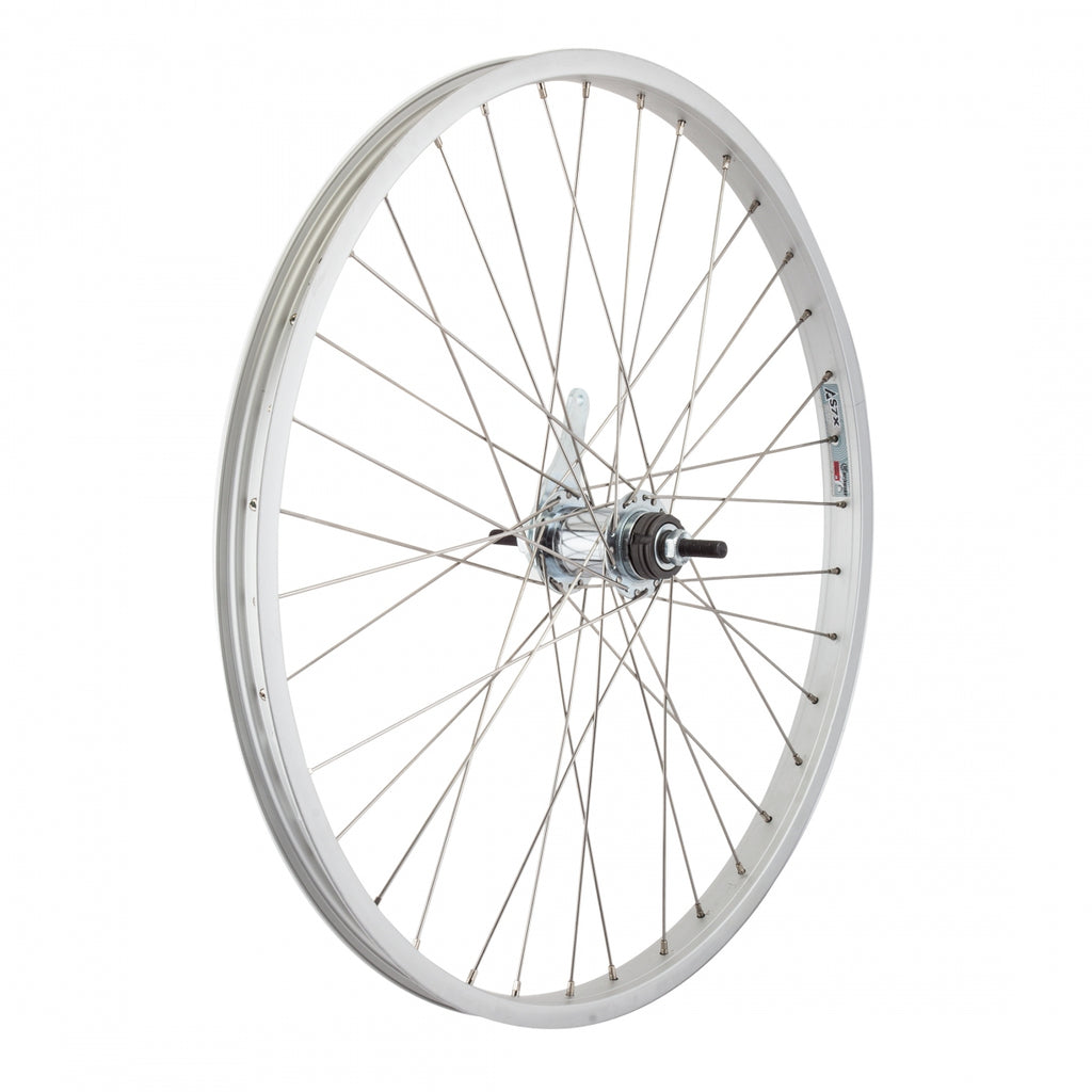 REAR 24x1.75 507x25 ALLOY SILVER 36 KT CB 110mm SS2.0SL w/TRIM KIT