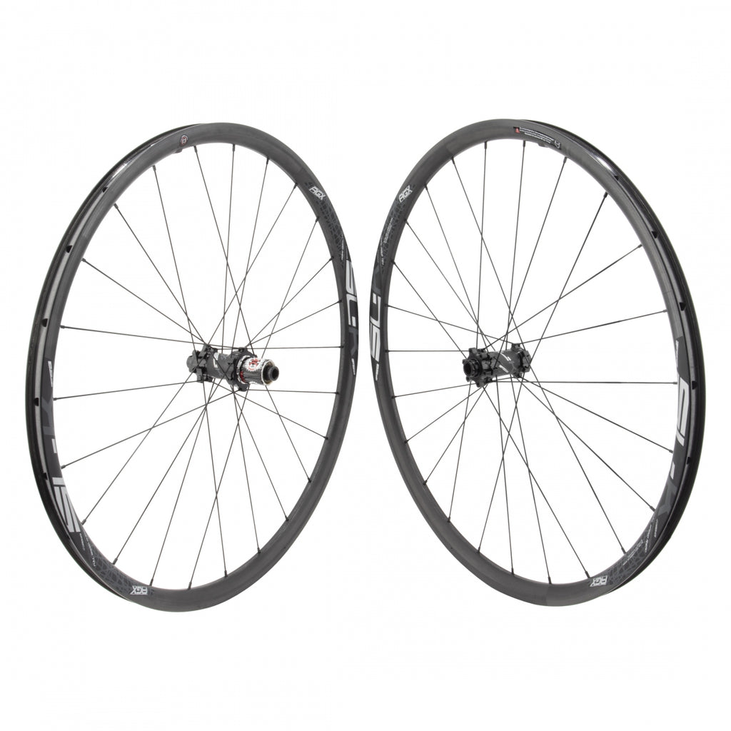 PAIR FSA 700 622x20 SLK AGX CARBON TBLS DISC 24 PRA-SP 9-11sCAS 6B QR/12mm BLACK