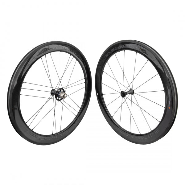 PAIR CAMPAGNOLO 700 BORA WTO 60 CAMPAGNOLO 10-12sCASS QR DK LABEL CLINCHER