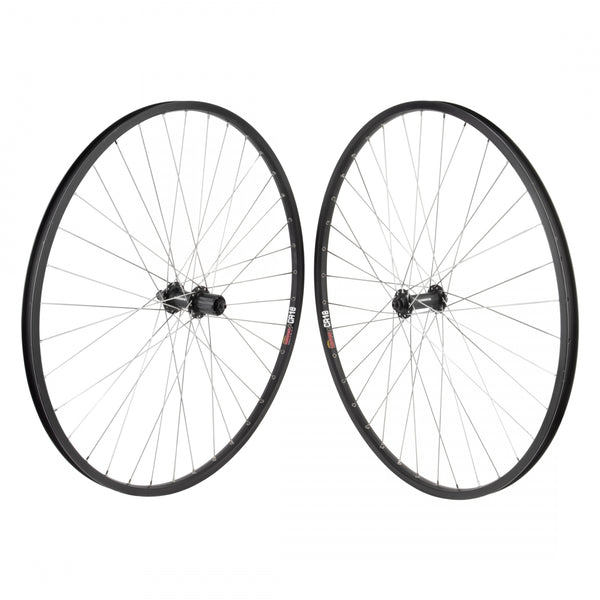 PAIR 700x35 622x18 SUN CR18 BLACK 36 SHIMANO T3000 8-10sCAS QR BLACK 135mm DTI2.0SL