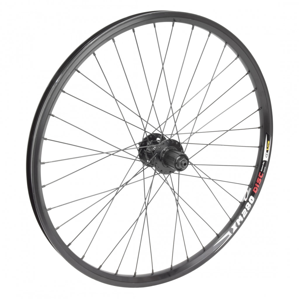 REAR 24x1.5 507x21 WEI XM280 BLACK DISC 36 WHEEL MASTER MT2000 8-10sCAS 6B QR BLACK 135mm 14gBK