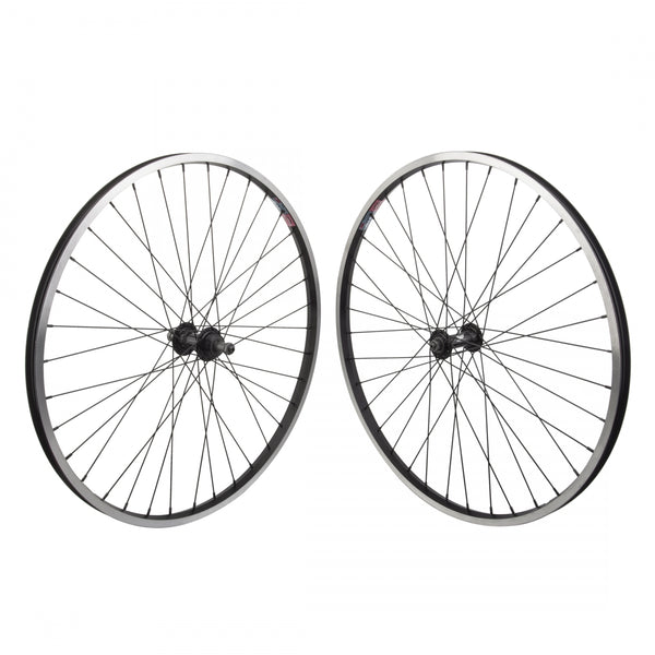 PAIR 26x1.5 559x19 ALLOY BLACK MSW 36 ALLOY FW 5/6/7sp QR BLACK 135mm 14gBK