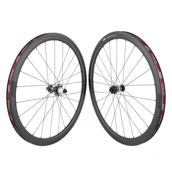PAIR FSA 700 622x19 VISION SC40 TAIL-LIGHT TBLS DISC 24 SHIMANO 11-12sCAS RD CL 12mm THRU BLACK