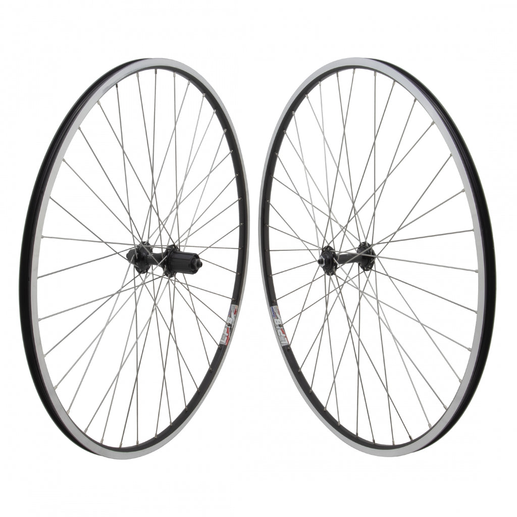 PAIR 700 622x14 WEI LP18 BLACK MSW 36 WHEEL MASTER RD1000 8-11sCAS BLACK QR 130mm SS2.0SL