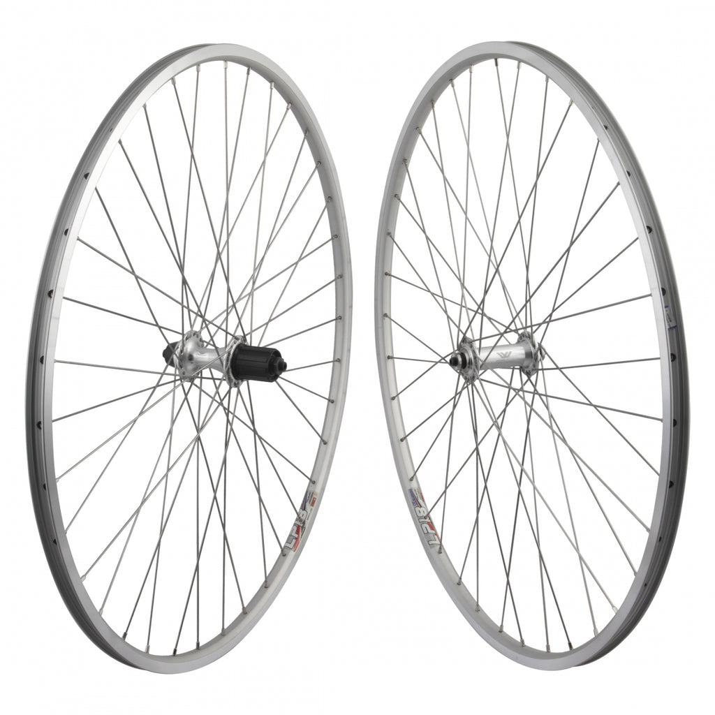 PAIR 700 622x14 WEI LP18 SILVER 36 WHEEL MASTER RD1000 8-11sCAS SILVER QR 130mm SS2.0SL