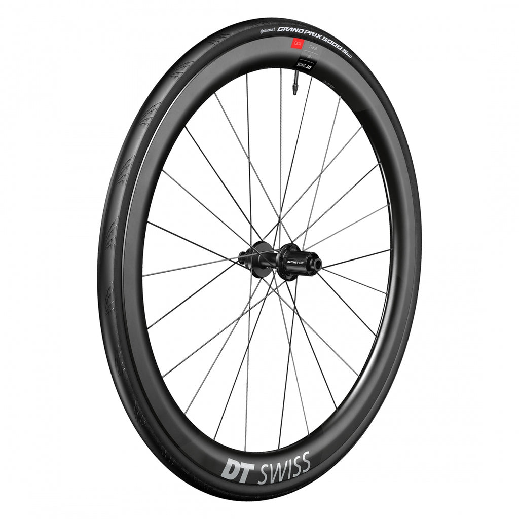 REAR DT 700 622x22 ERC1100 DICUT 45 142x12mmTA CL SHIMANO 11s ROAD TBLS BLACK w/CONT GP 5000 STR