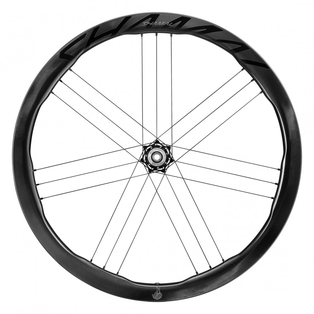 PAIR CAMPAGNOLO 700 SHAMAL CARBON C23 DB 2WF DUAL XDR BLACK 12mm THRU CLINCHER
