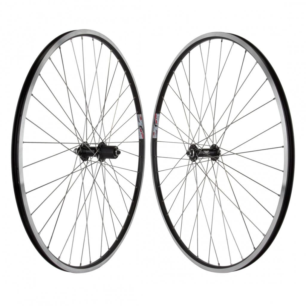 PAIR 700 622x14 WEI LP18 BLACK MSW 36 ALLOY 8-10sCAS BLACK QR 130mm DTI2.0SL