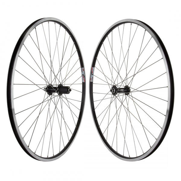 PAIR 700 622x14 WEI LP18 BLACK MSW 36 ALLOY 8-10sCAS BLACK QR 130mm DTI2.0SL