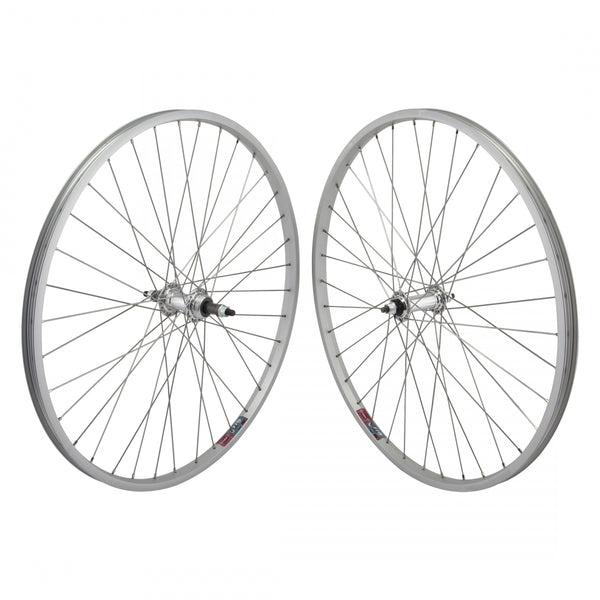PAIR 26x1.5 559x19 ALLOY SILVER 36 WHEEL MASTER MT5000 5/6/7sFW BO SILVER 135mm DTI2.0SL