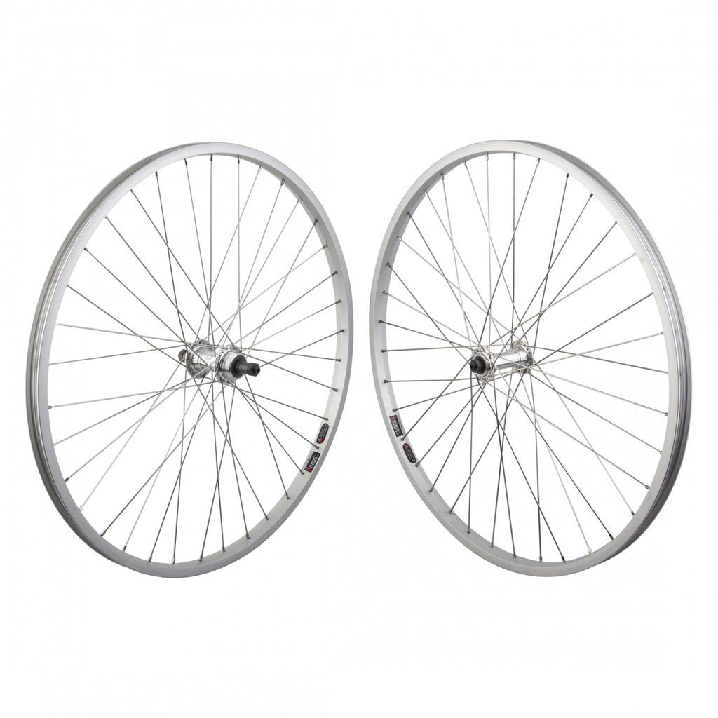 PAIR 26x1.5 559x19 ALLOY SILVER 36 ALLOY FW 5/6/7sp QR SILVER SS2.0SL