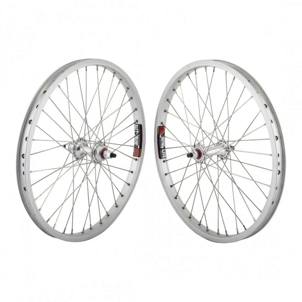 PAIR 20x1.75 406x22 SUN RHYNO LITE SILVER 36 BP FF SEAL 3/8 SILVER 110mm SS2.0SL