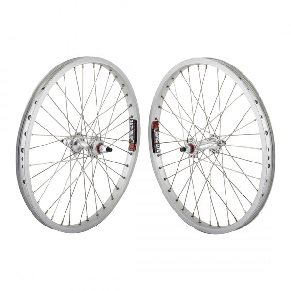 PAIR 20x1.75 406x22 SUN RHYNO LITE SILVER 36 BP FF SEAL 3/8 SILVER 110mm SS2.0SL