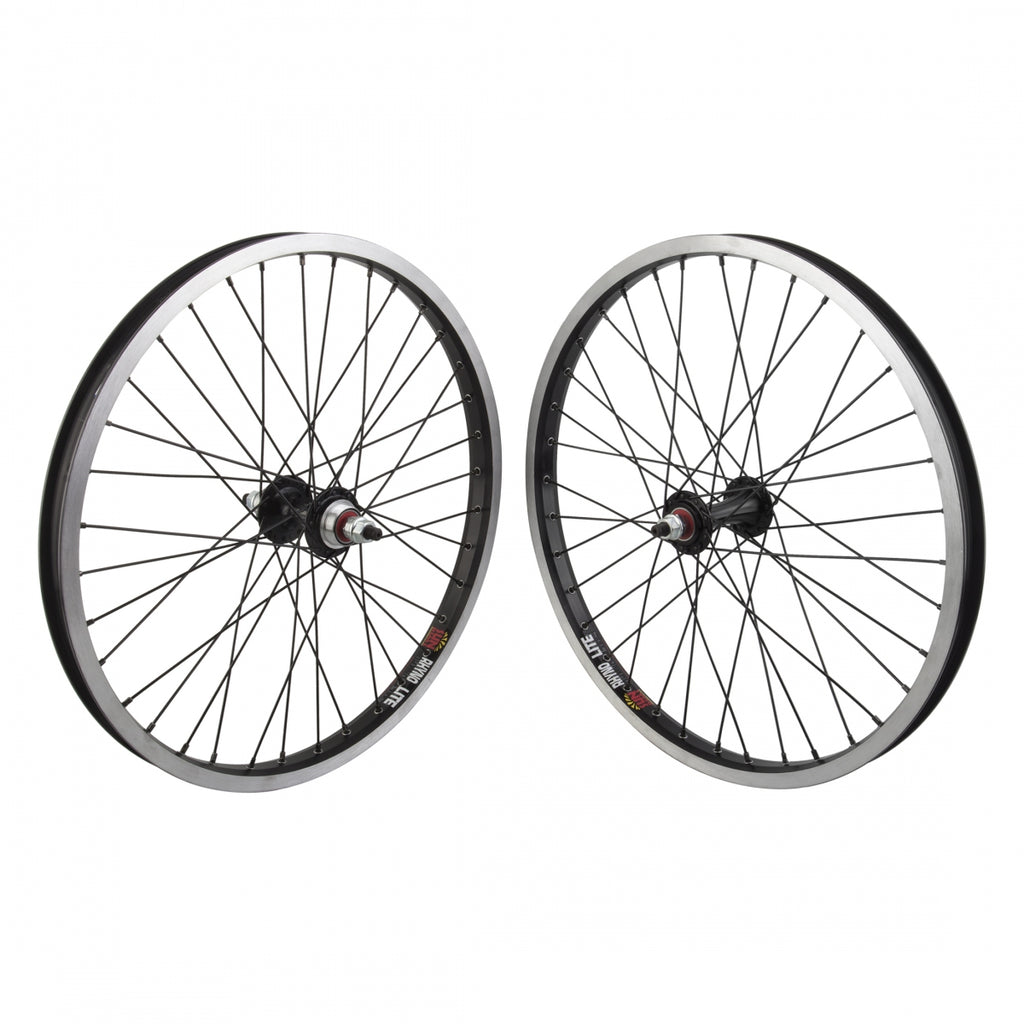 PAIR 20x1.75 406x22 SUN RHYNO LITE BLACK 36 BP FF SEAL 3/8 BLACK 110mm SS2.0BK