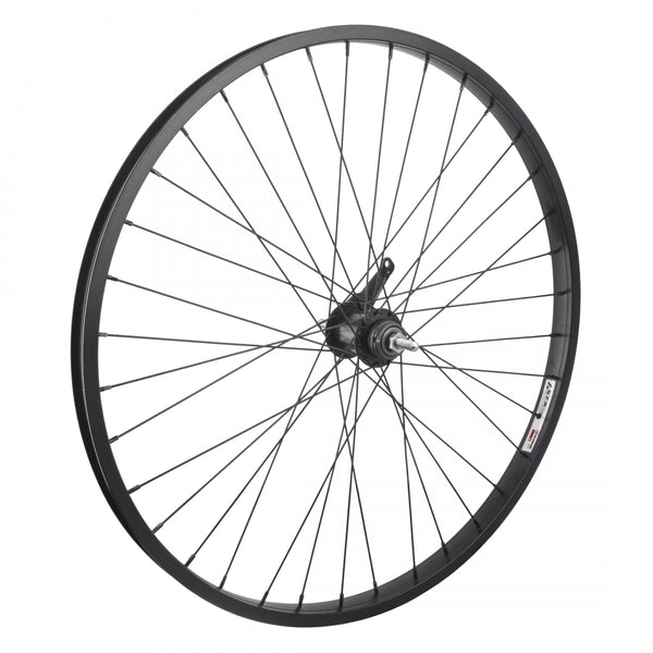 REAR 26x1.75 559x25 ALLOY BLACK 36 SHIMANO CB 110mm 14g BLACK w/TRIM KIT