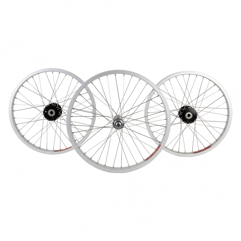 SET 20x1.75 406x25 ALLOY SILVER 36 ALLOY 3/8 BO TRIKE 15mm BLACK SS2.0SL
