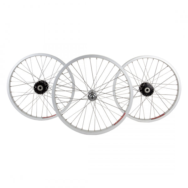 SET 20x1.75 406x25 ALLOY SILVER 36 ALLOY 3/8 BO TRIKE 15mm BLACK SS2.0SL