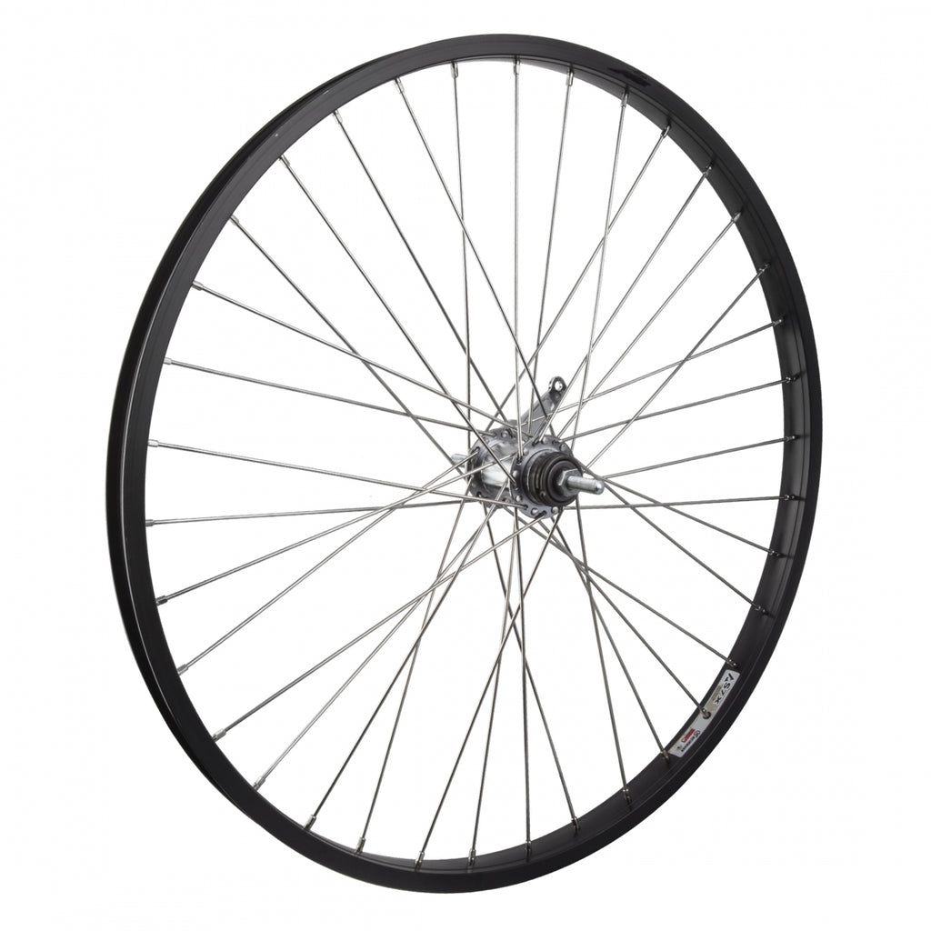 REAR 26x1.75 559x25 ALLOY BLACK 36 SHIMANO CB 110mm 12gSS w/TRIM KIT