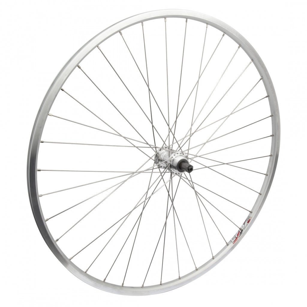 REAR 700 622x14 WEI LP18 SILVER 36 ALLOY FW 5/6/7sp QR SILVER 126mm DTI2.0SL
