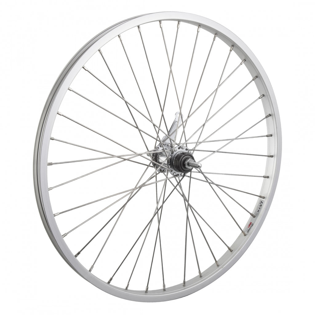 REAR 24x1.75 507x25 ALLOY SILVER 36 SHIMANO CB 110mm 12gSS w/TRIM KIT