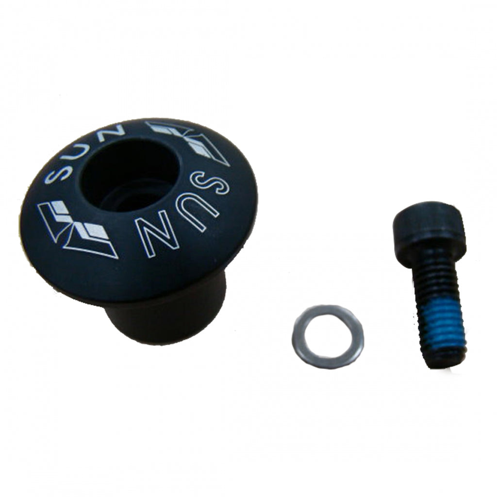 HUB REAR TRIKE RET BOLT/CAP f/SQUAREorTAPERED BLACK