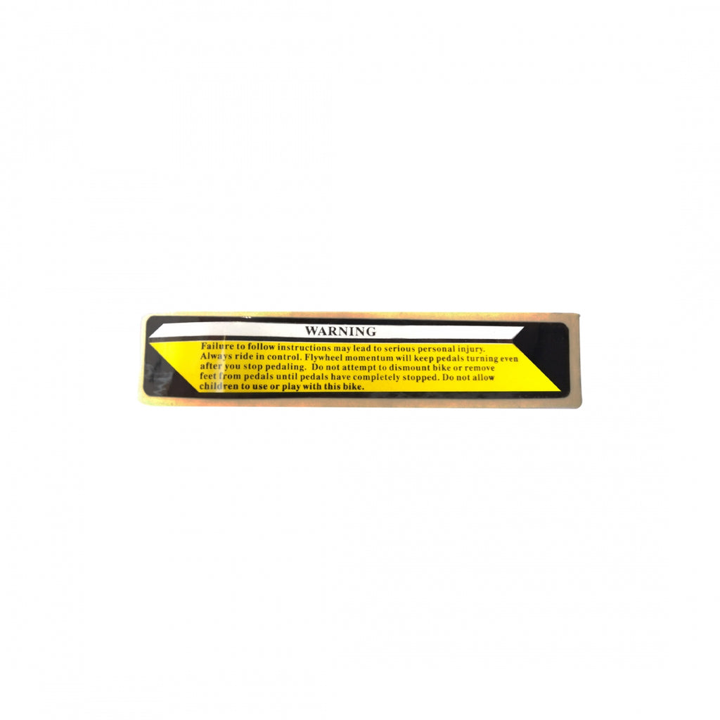 SUNLITE F5 V3 SPINR REPLACEMENT WARNING LABEL