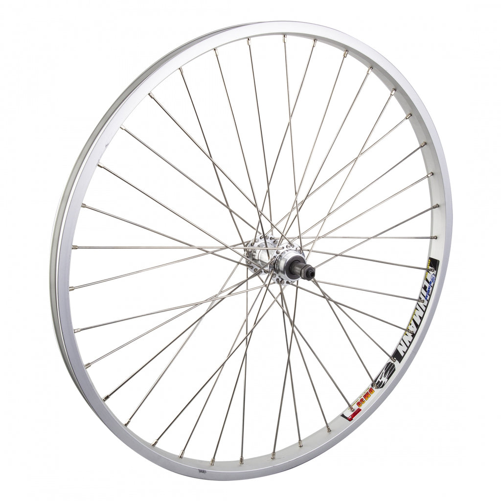 REAR 26x1.75 559x24 WEI DM30 SILVER 36 ALLOY FW 5/6/7sp QR SILVER 135mm 12gSS