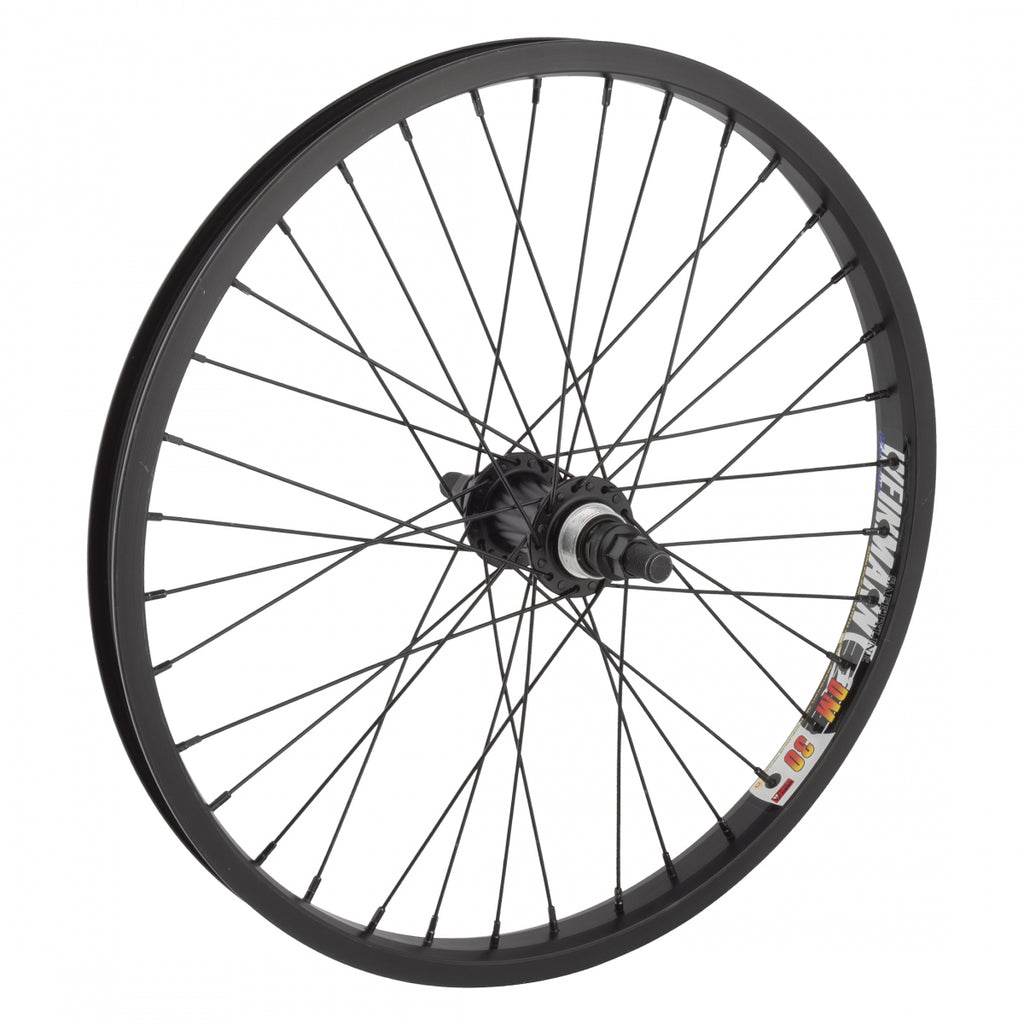 REAR 20x1.75 406x24 WEI DM30 BLACK 36 ALLOY FW 1sp FF 14mm BLACK 110mm 14gBK