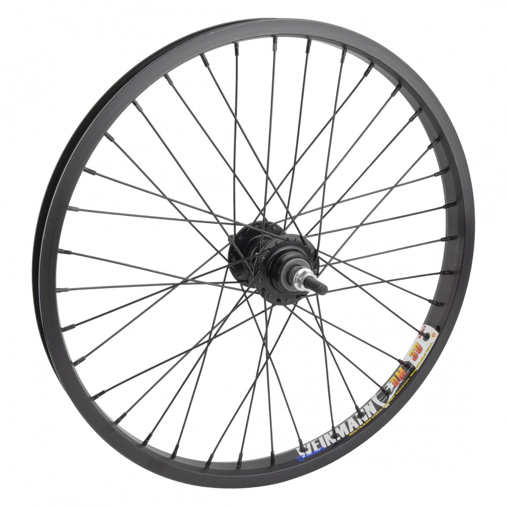 REAR 20x1.75 406x24 WEI DM30 BLACK 36 ALLOY FW 1sp FF 3/8 BLACK 110mm 14gBK