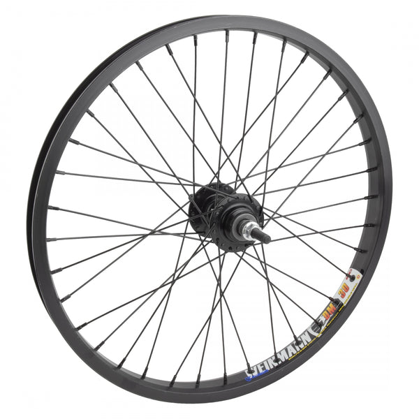 REAR 20x1.75 406x24 WEI DM30 BLACK 36 ALLOY FW 1sp FF 3/8 BLACK 110mm 14gBK