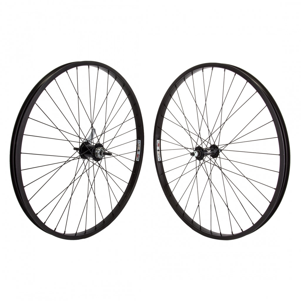 PAIR 26x1.75 559x25 WEI AS7X BLACK 36 ALLOY BO 3/8BK KT ALLOY CB 110mm BLACK DTI2.0BK w/TRIM KIT