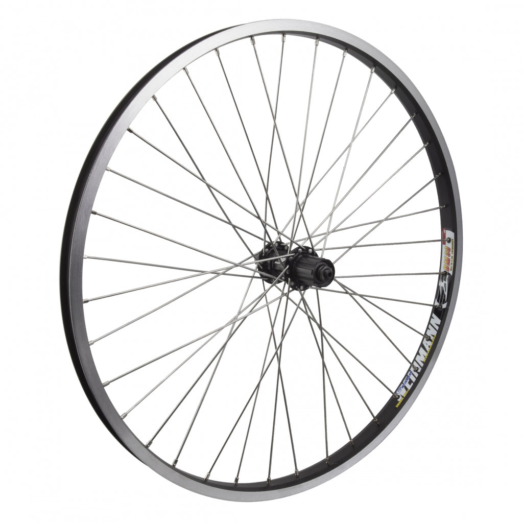 REAR 26x1.75 559x24 WEI DM30 BLACK 36 ALLOY 8-10sCAS BLACK 135mm 12gSS