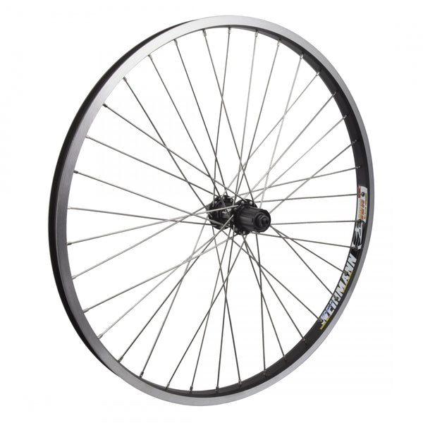 REAR 26x1.75 559x24 WEI DM30 BLACK 36 ALLOY 8-10sCAS BLACK 135mm 12gSS
