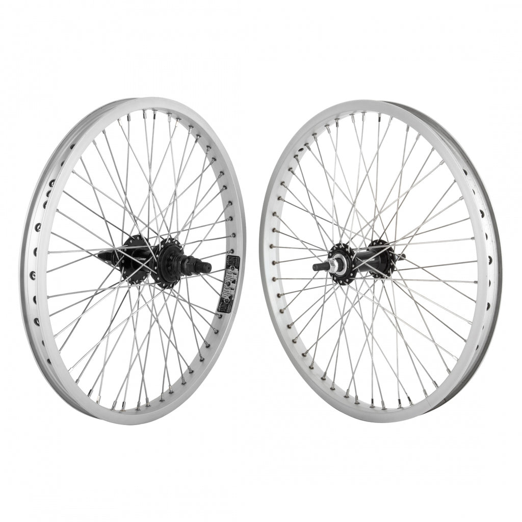 PAIR 20x1.75 406x24 SUN DITCHWITCH SILVER 48 BLACK-OPS MX2000 9T 3/8-FT 14mm-RR BLACK 110mm SS2.0SL