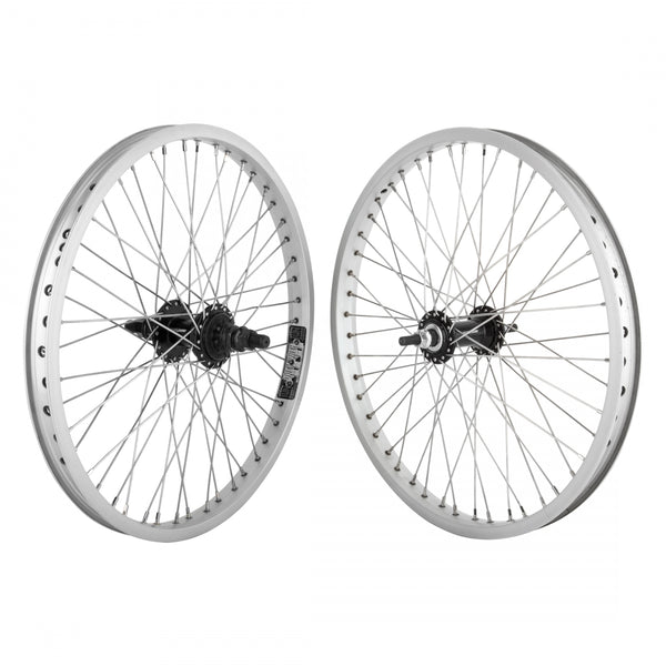 PAIR 20x1.75 406x24 SUN DITCHWITCH SILVER 48 BLACK-OPS MX2000 9T 3/8-FT 14mm-RR BLACK 110mm SS2.0SL