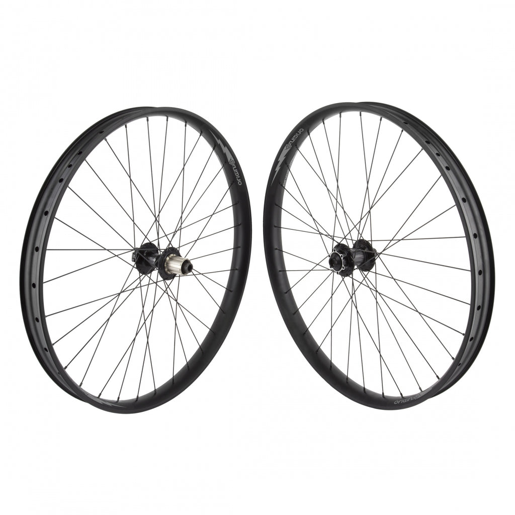 PAIR 27.5 584x45 ORIGIN 8 BOLT ALLOY MTB++ 18mm TBLS DISC BLACK 32 ORIGIN 8 MT3200 8-10sCAS 6B 15mm 12mm BLACK 148mm DT2.0BK BOOST