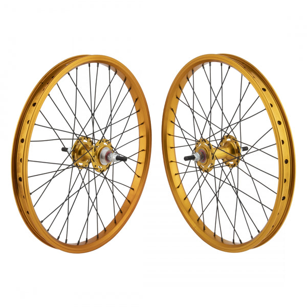 PAIR 20x1.75 406x24 BLACK-OPS DW1.1 GOLD 36 BLACK-OPS MX1100 1s FW SEAL 3/8 GOLD 110mm DTI2.0BK